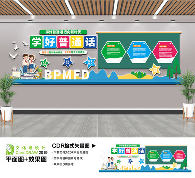 学好普通话文化墙