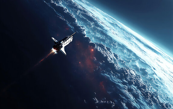 宇宙飞船发射进入地球外太空