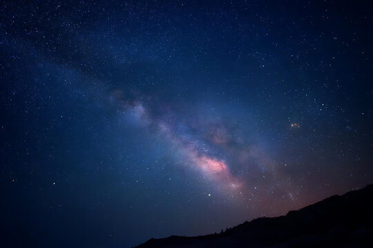 夜空银河星系璀璨美景