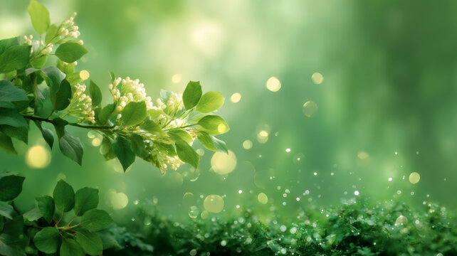 清新自然花卉背景图