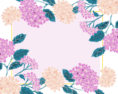 花卉边框矢量插画素材