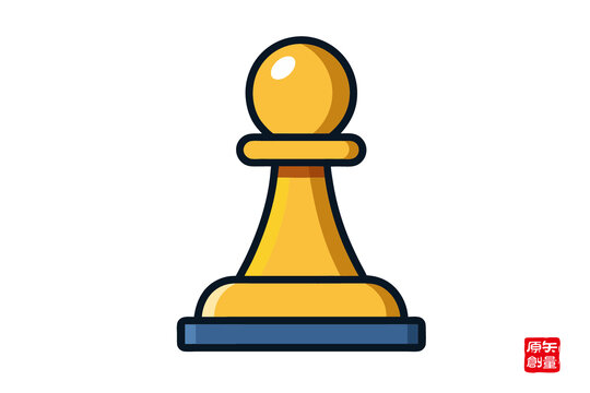卡通风格国际象棋棋子