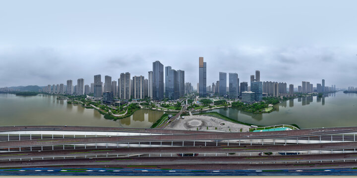 长沙梅溪湖城市岛全景