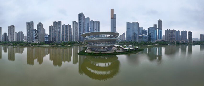 长沙梅溪湖城市岛全景