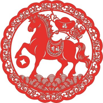 马年墙贴