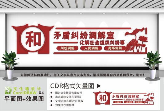 矛盾调解室文化墙