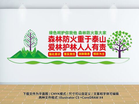 森林防火文化墙