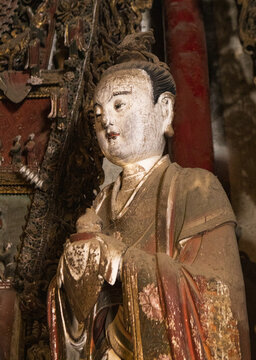 水陆庵二十四诸天彩塑像