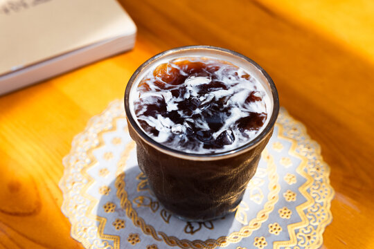 冰咖啡玻璃杯咖啡杯拿铁美味咖啡