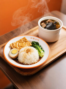 乌鸡汤套餐饭