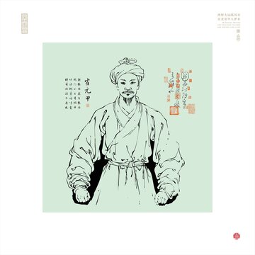 霍元甲线描图