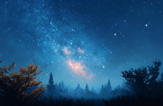 星夜迷雾森林