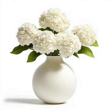 白色绣球花花束