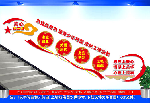 关工委楼梯文化墙
