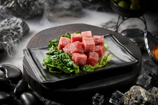 雪花牛肉粒