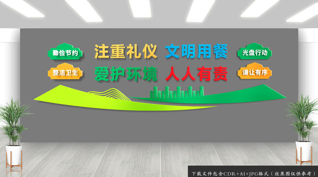 食堂标语文化墙