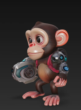 机械装备小猴子3D模型