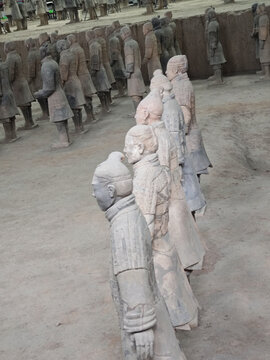秦始皇陵兵马俑阵列景观