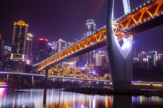 重庆千厮门大桥夜景