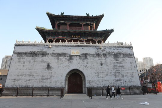 中式古城楼建筑景观