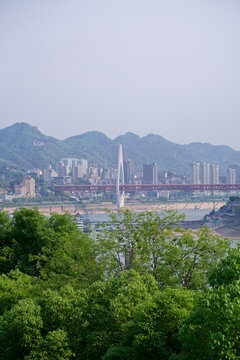 重庆江景与桥梁风光