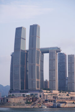 重庆临江摩天高楼建筑群