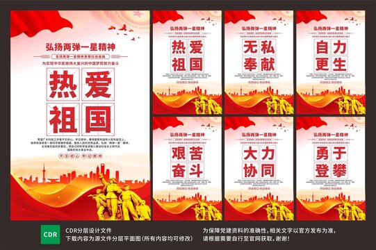 两弹一星精神海报