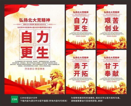 北大荒精神海报