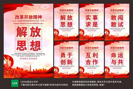 改革开放精神海报