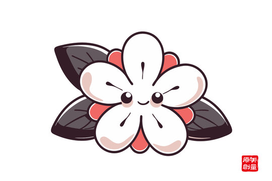 可爱卡通花朵插画图案