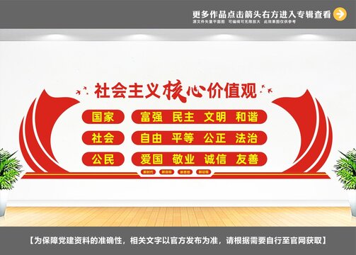社会主义核心价值观党建文化墙