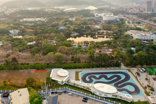 广州市儿童公园别致的景观俯瞰图