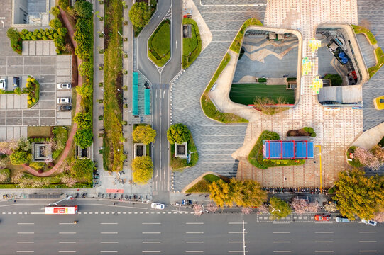 凯德广场城市街区景观俯瞰图