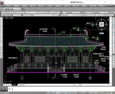 殿堂建筑CAD施工图