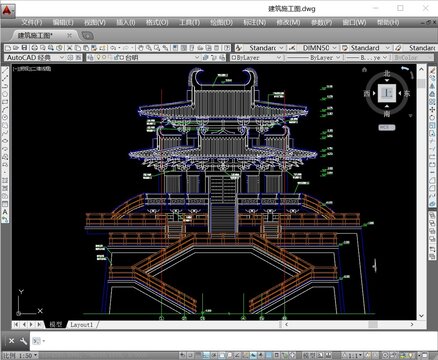 阁楼建筑CAD施工图