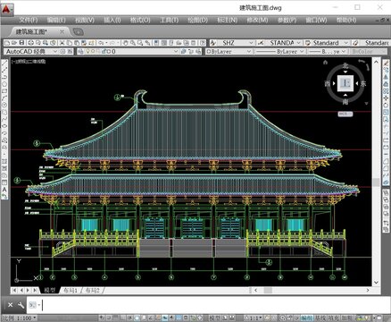 大雄宝殿建筑CAD施工图