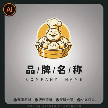早餐店logo大排档买断版权创意包子铺