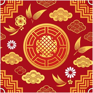 中式传统吉祥花纹图案