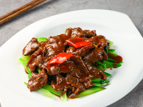芥兰炒牛肉
