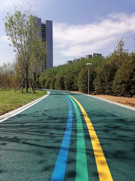 多彩城市景观健身步道