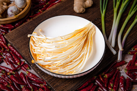 火锅菜品金针菇