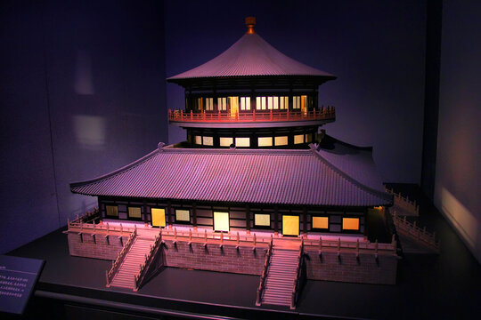 中式古建筑精致模型展示