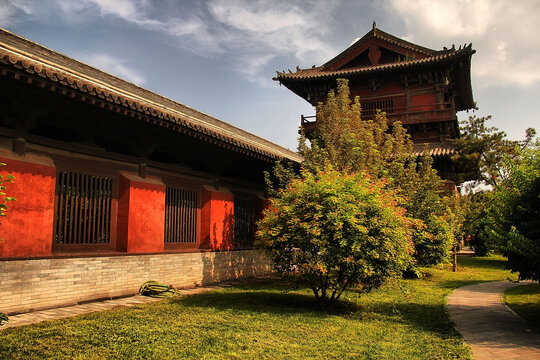 中式古建筑庭院景致