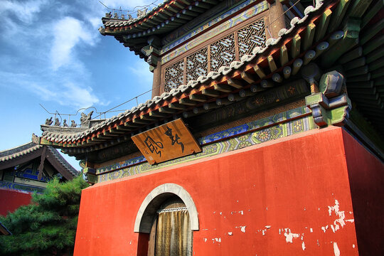 大同文庙中式古建筑一角