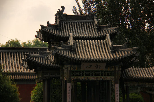 中式古典牌坊建筑景致
