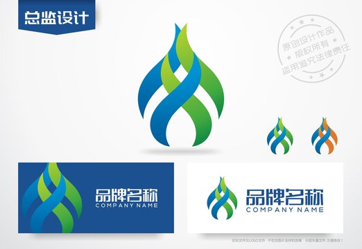 农业科技logo绿色健康标志