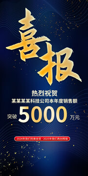 科技公司年度销售喜报
