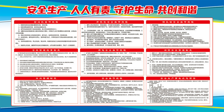 安全生产规章制度展示