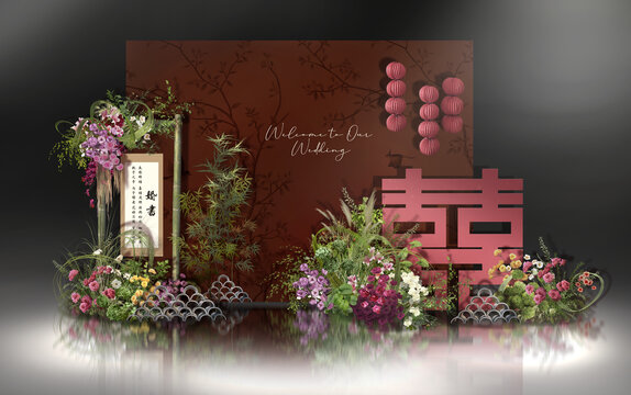 南洋风婚礼迎宾区