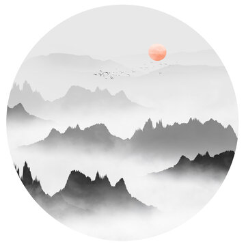 禅意水墨画